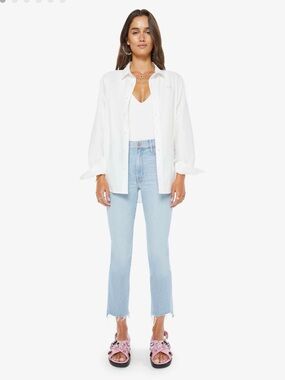 MOTHER The Insider Crop Step Fray - Wash - Size 27
